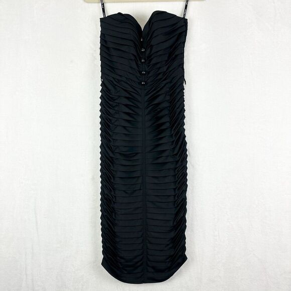 Betsey Johnson Dresses & Skirts - Vintage Betsey Johnson Evening Strapless Wiggle Midi Dress Size 8 Bodycon Y2K